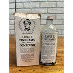 Vintage Lydia Pinkhams Vegetable Compound Box & Bottle - Fair Cond.