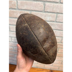 Vintage c1940s Spalding Leather Football Early White Stripes 8-Lace - J5V?