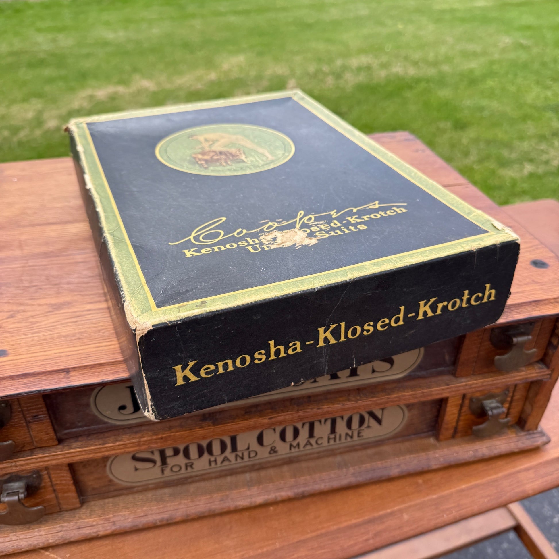 Vintage Mens Underwear Box Coopers Union Kenosha-Klosed Krotch 1915 Advertising