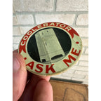 Vintage 1930s Coolerator Ice Box Fridge Advertising Ice Pick + Button Pinback