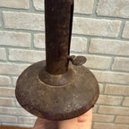 Antique Primitive Hog Scraper Candle Stick Tin C. 1860 Farmhouse AAFA - Works