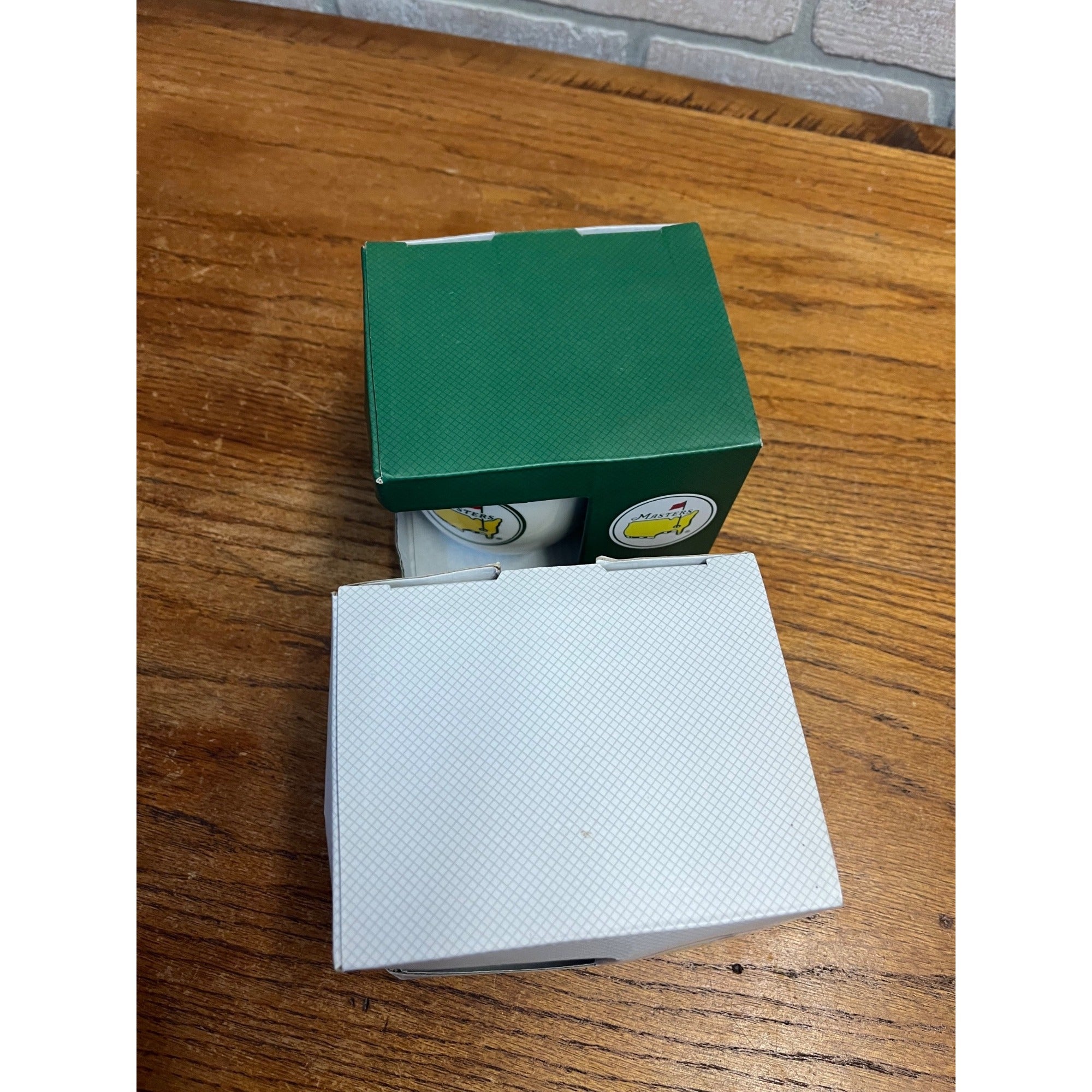 Masters Augusta National Golf Club Lot (2) NEW Green & White Coffee Mugs