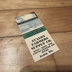 Vintage Avalon Farmers Supply Co Wisconsin Advertising Matchbook