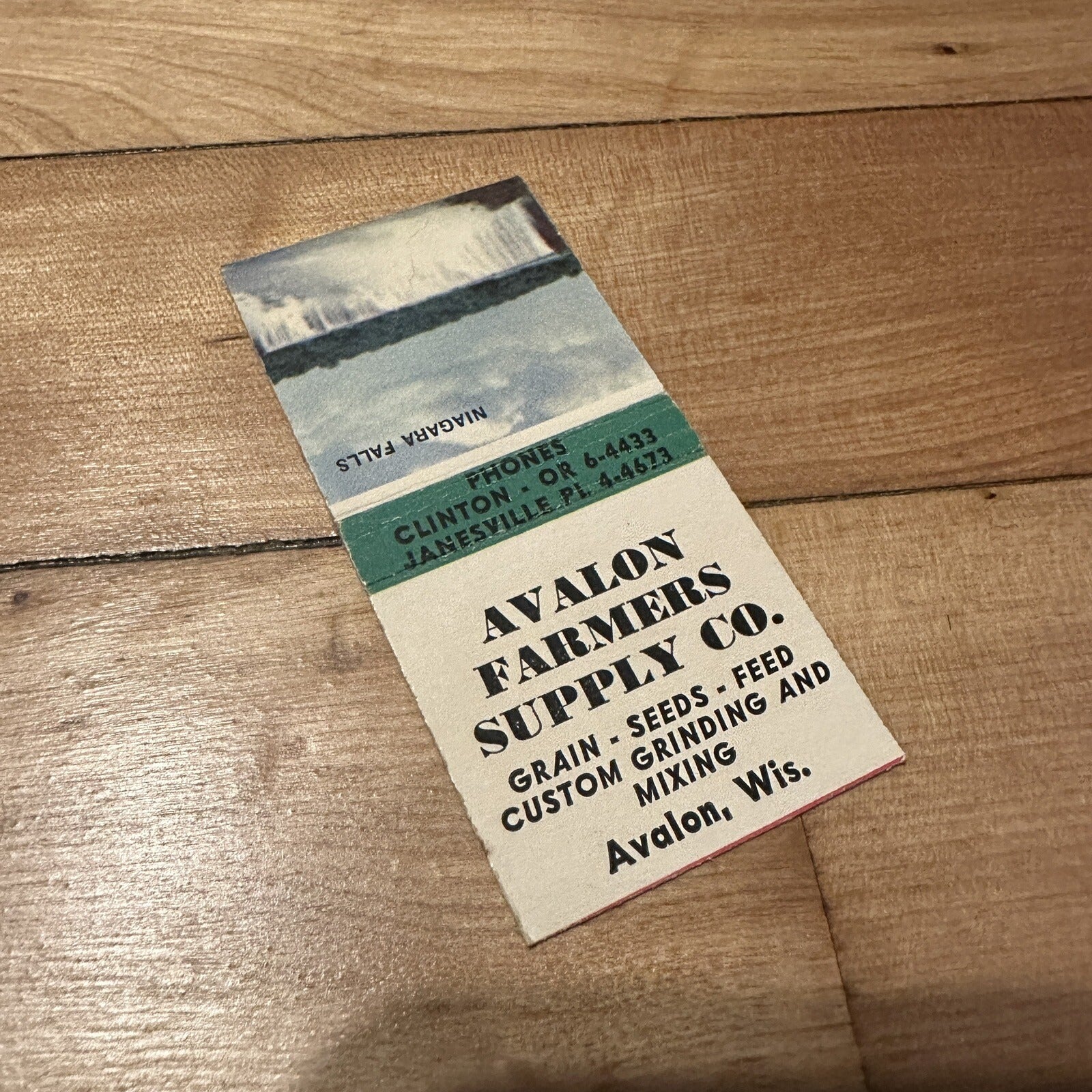 Vintage Avalon Farmers Supply Co Wisconsin Advertising Matchbook