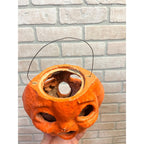 Vintage 1950s Halloween Jack o' Lantern JOL DOUBLE-SIDED Choir Boy Paper Mache Pulp