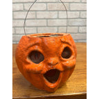 Vintage 1950s Halloween Jack o' Lantern JOL DOUBLE-SIDED Choir Boy Paper Mache Pulp