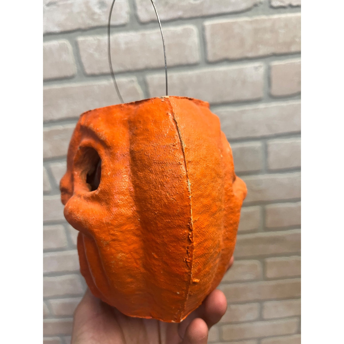 Vintage 1950s Halloween Jack o' Lantern JOL DOUBLE-SIDED Choir Boy Paper Mache Pulp