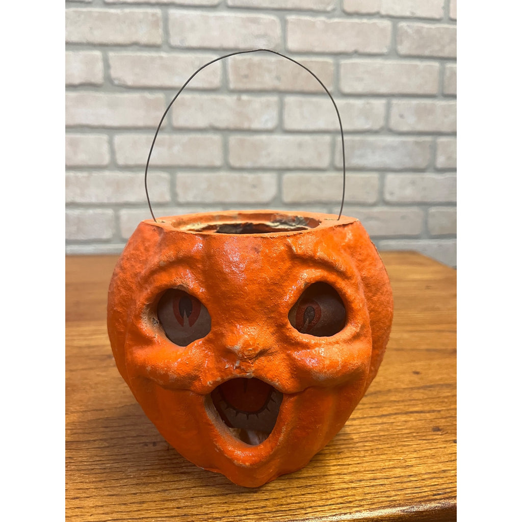 Vintage 1950s Halloween Jack o' Lantern JOL DOUBLE-SIDED Choir Boy Paper Mache Pulp