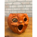 Vintage 1950s Halloween Jack o' Lantern JOL DOUBLE-SIDED Choir Boy Paper Mache Pulp