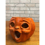 Vintage 1950s Halloween Jack o' Lantern JOL DOUBLE-SIDED Choir Boy Paper Mache Pulp