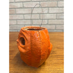 Vintage 1950s Halloween Jack o' Lantern JOL DOUBLE-SIDED Choir Boy Paper Mache Pulp