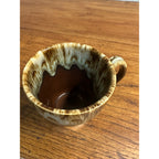 Vintage Brown Drip Glaze *HULL* USA Oven Proof Stoneware Coffee Tea Mug Cup