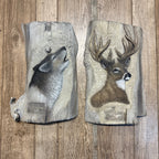 George Turner Art Whitetail Deer & Wolf  w/ COA Stag Limited Edition Rare Artwork Plaque