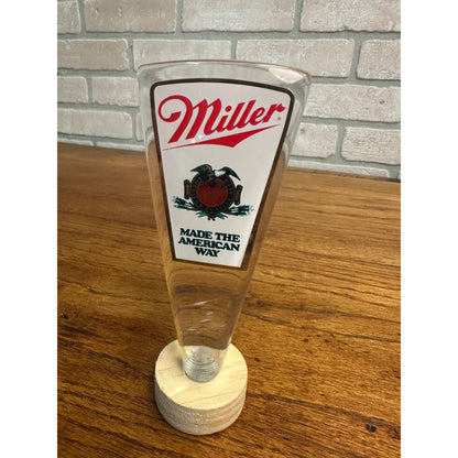 Vintage Miller Beer 2-sided Lucite Tap Handle Made The American Way