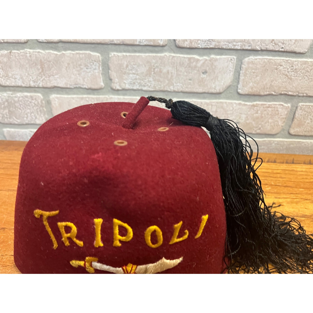 Vintage Fez Tripoli Shriners / Masonic Fraternal Hat Jeweled Milwaukee