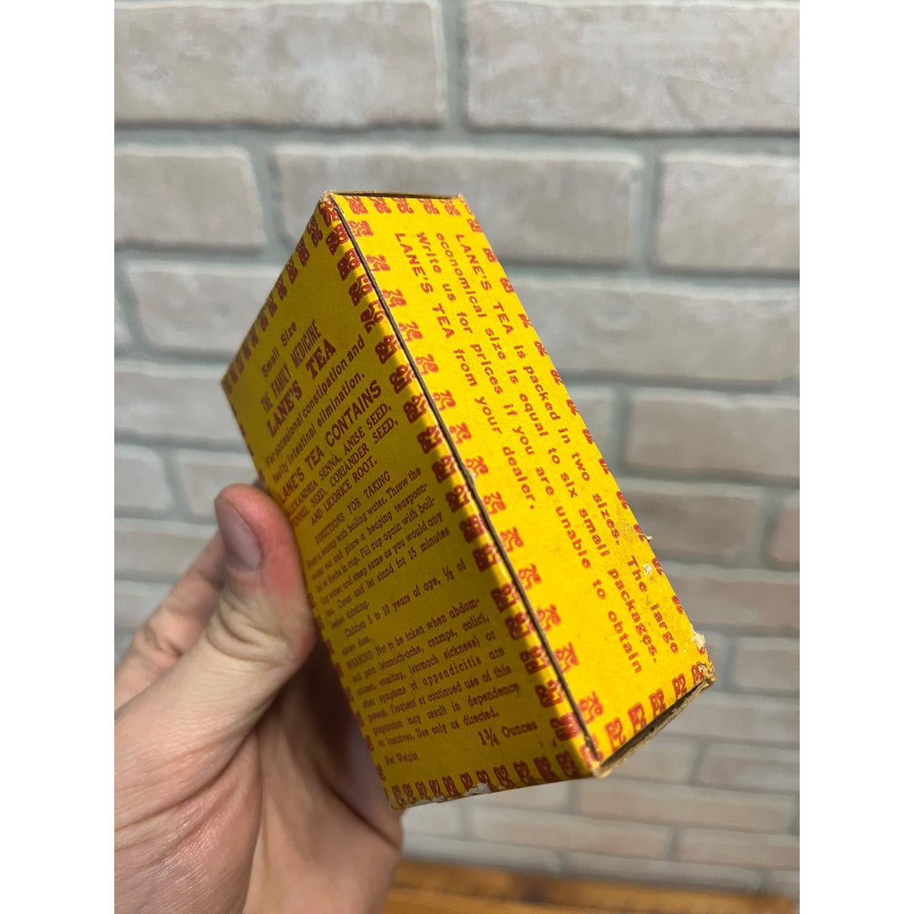 Vintage RARE Lane's Tea Medicine Remedy Pharmacy Box Le Roy NY Kemp Inc