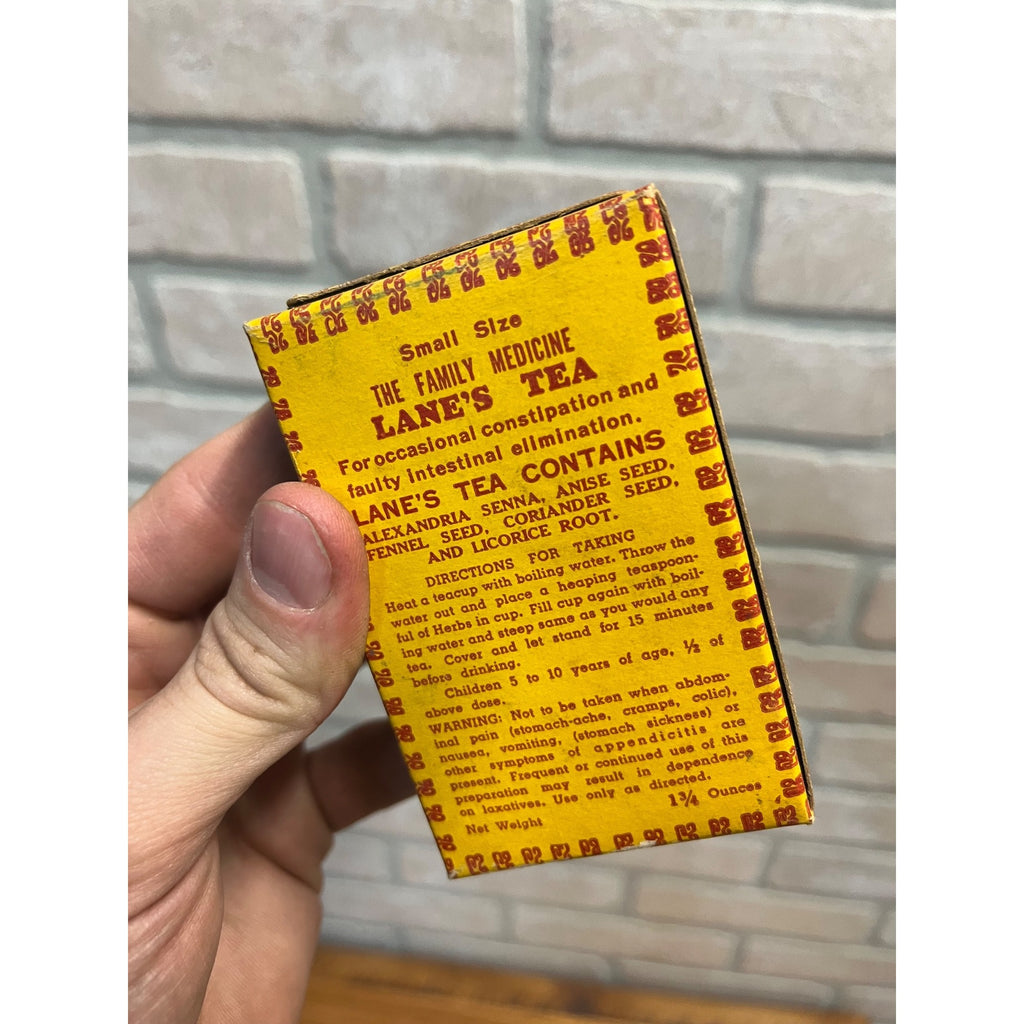 Vintage RARE Lane's Tea Medicine Remedy Pharmacy Box Le Roy NY Kemp Inc