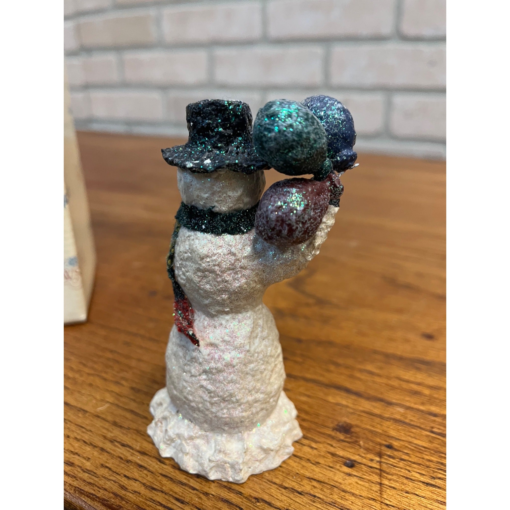 1999 Enesco Linda Baldwin Snowsnickle Garden Snowman Snowclown Christmas Figure