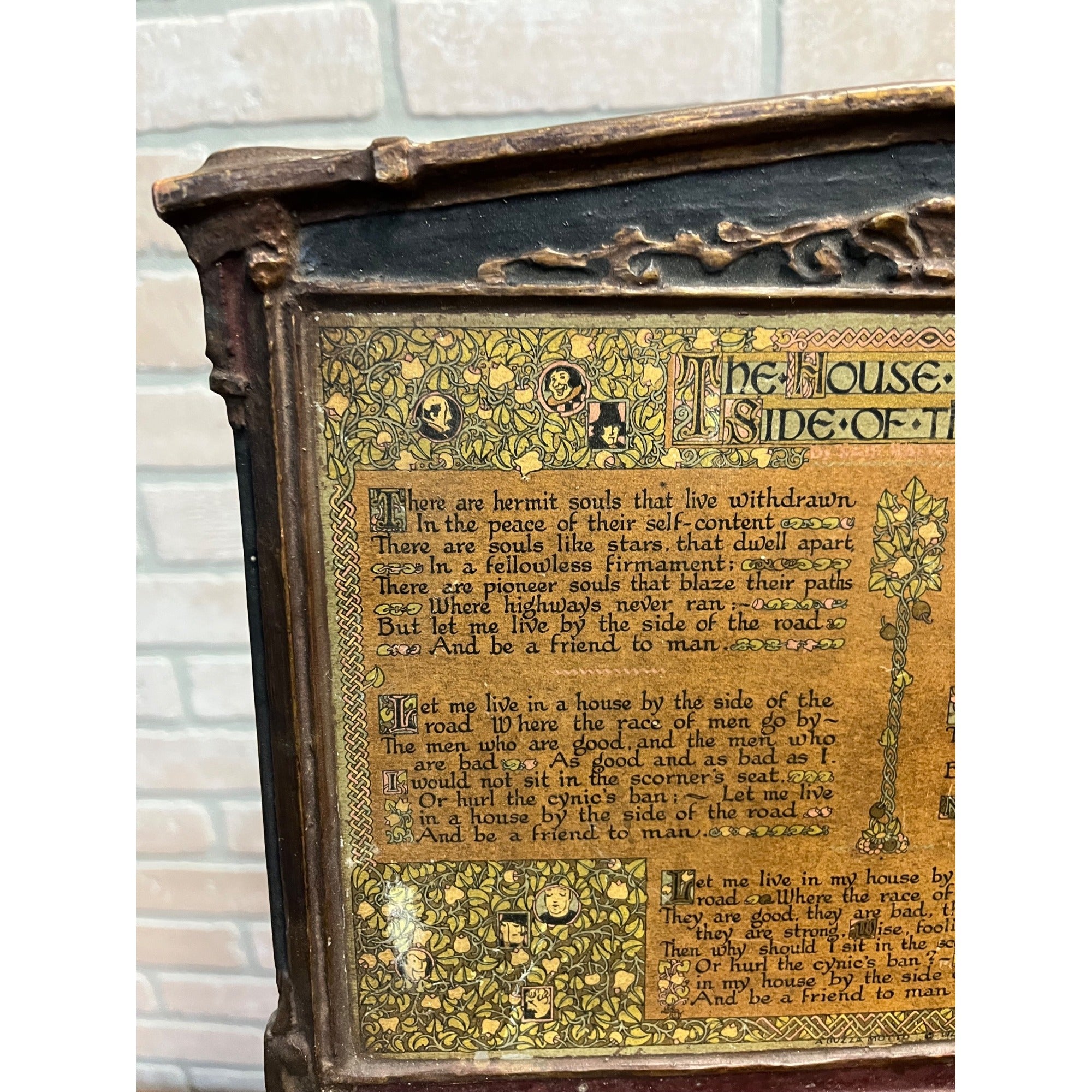 Vintage Buzza Regal Motto Plaque The House by the Side of the Road Arts & Crafts