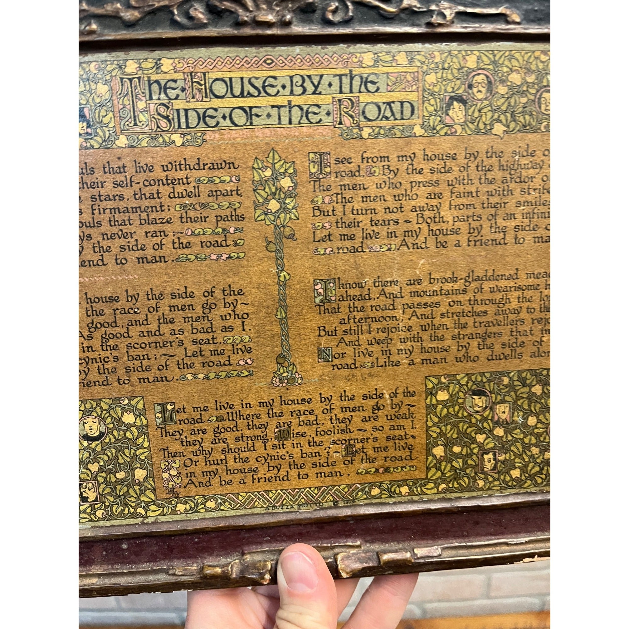 Vintage Buzza Regal Motto Plaque The House by the Side of the Road Arts & Crafts