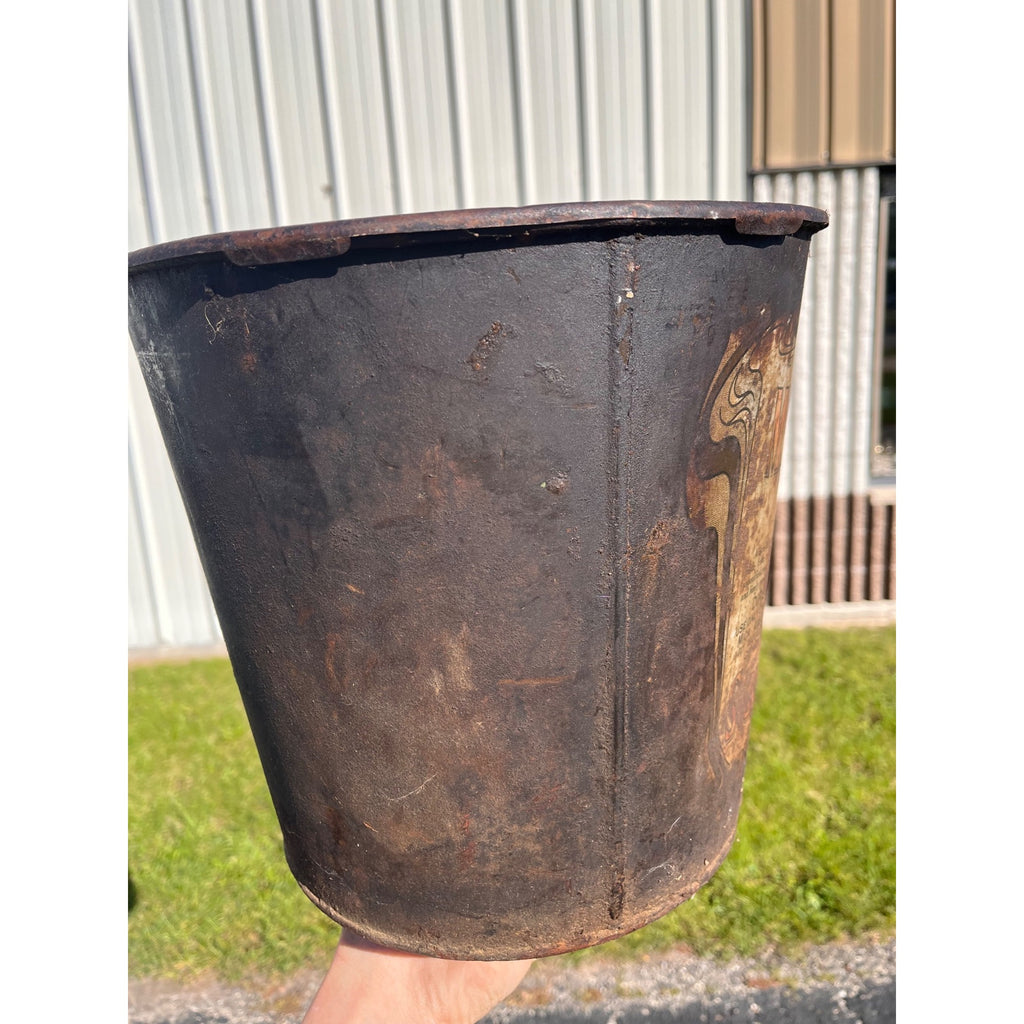 Antique Vintage Standard Oil Comapny 25lb Mica Axle Grease Oil Bucket Pail Can