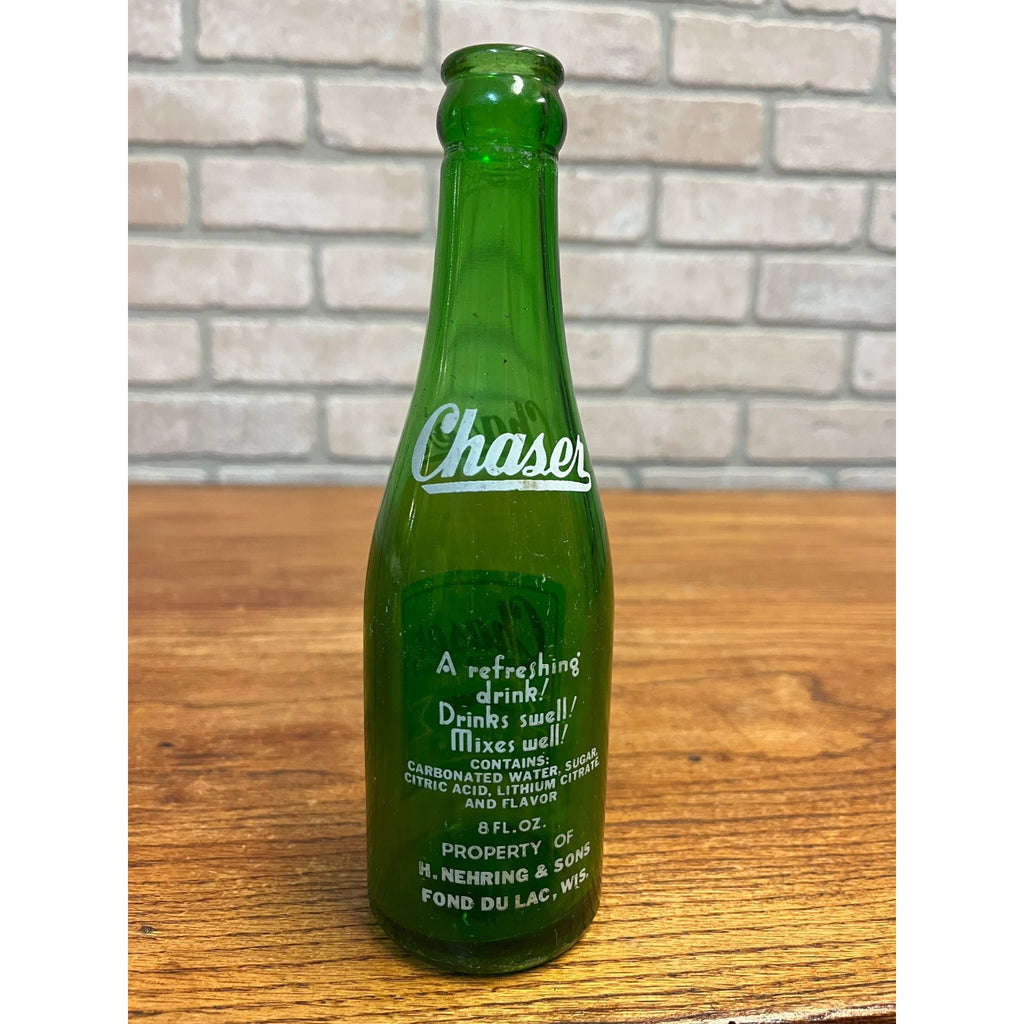Vintage Chaser Soda Bottle Memphis, Tennessee ACL Nehring & Sons Fond du Lac, WI