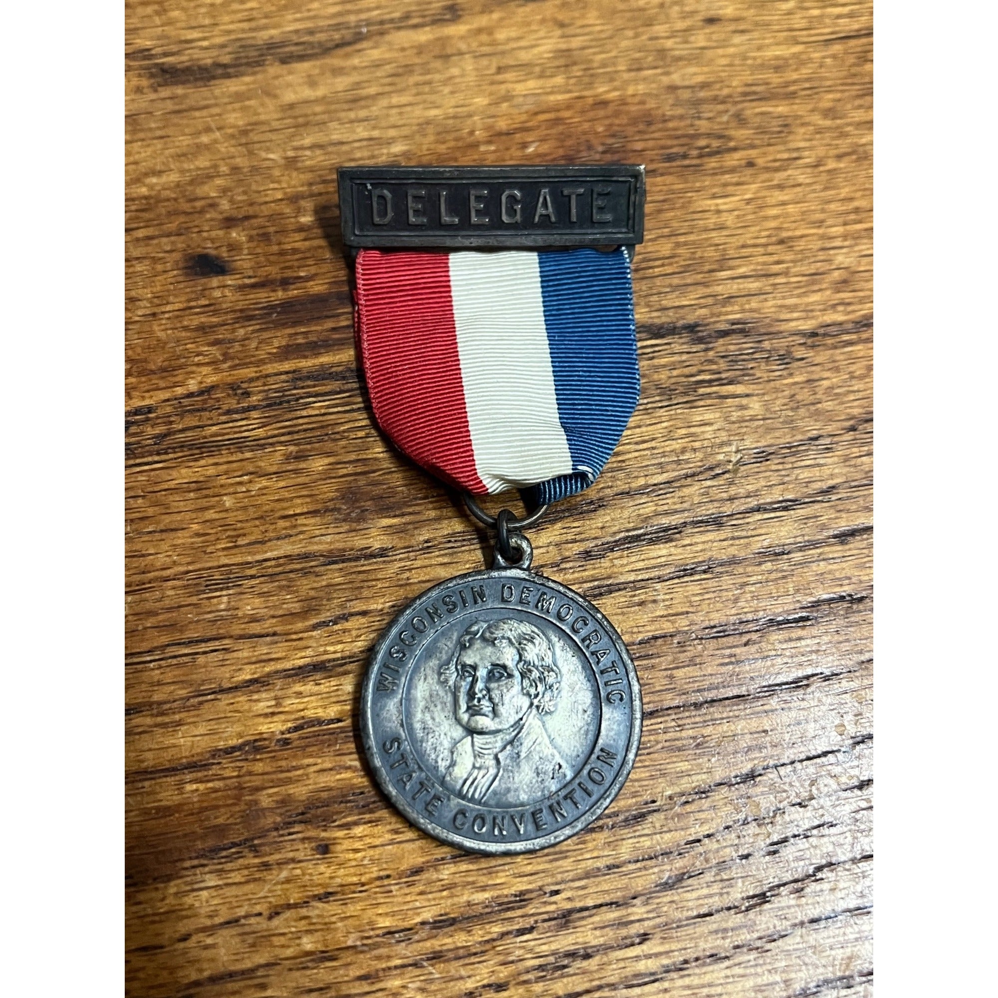 Vintage Milwaukee, Wisconsin 1904 Democratic State Convention Medal Pin Badge