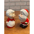 Vintage Santa and Mrs. Claus Kissing Ceramic Salt & Pepper Shaker Set Japan Christmas Tablescaping