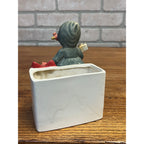 Vintage 1950’s MCM Napcoware Christmas Shopper Girl With Gift Planter Vase X8370