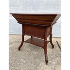 Antique c1890 Ross Table Wash Stand Forest City Furniture Oak Convertible Table Parlor Table