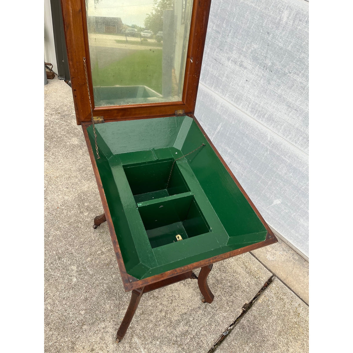 Antique c1890 Ross Table Wash Stand Forest City Furniture Oak Convertible Table Parlor Table