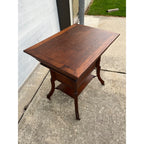 Antique c1890 Ross Table Wash Stand Forest City Furniture Oak Convertible Table Parlor Table