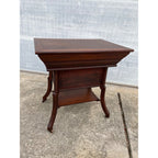 Antique c1890 Ross Table Wash Stand Forest City Furniture Oak Convertible Table Parlor Table