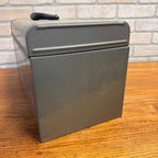 Vintage Sears Craftsman Gray Metal Tool Box Tote Red Tray Great Shape Ribbed