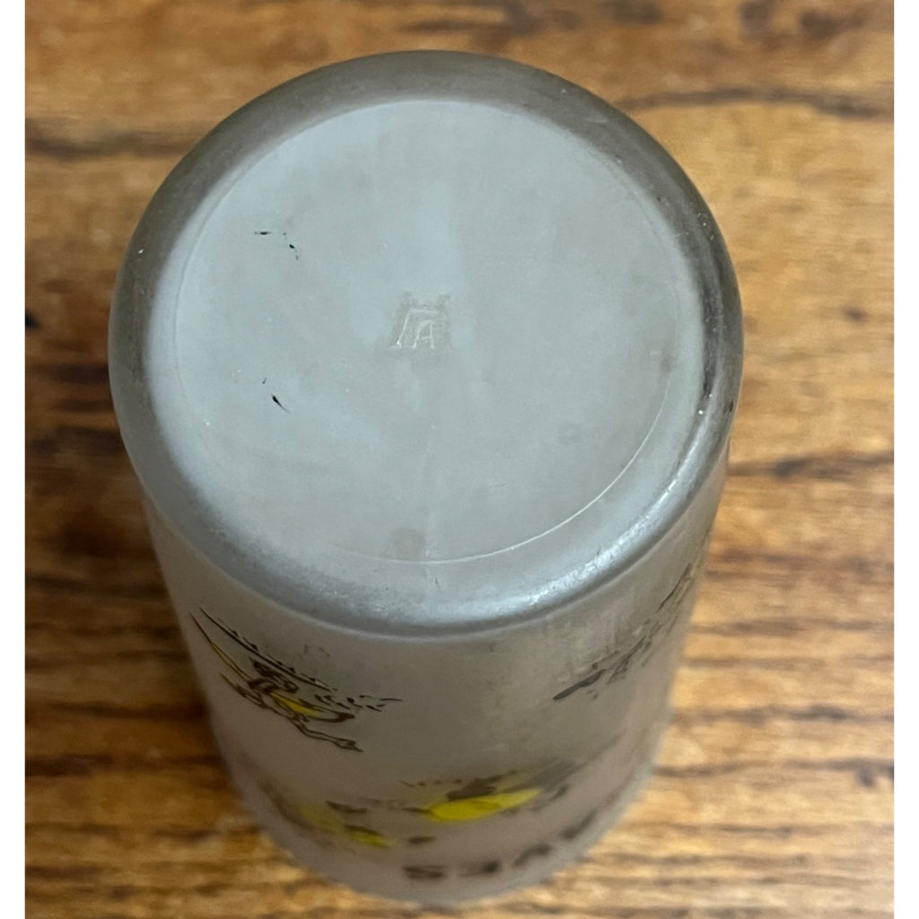RARE Vintage 1950s Milwaukee Braves Frosted Glass Tumbler Baseball Hazel Atlas