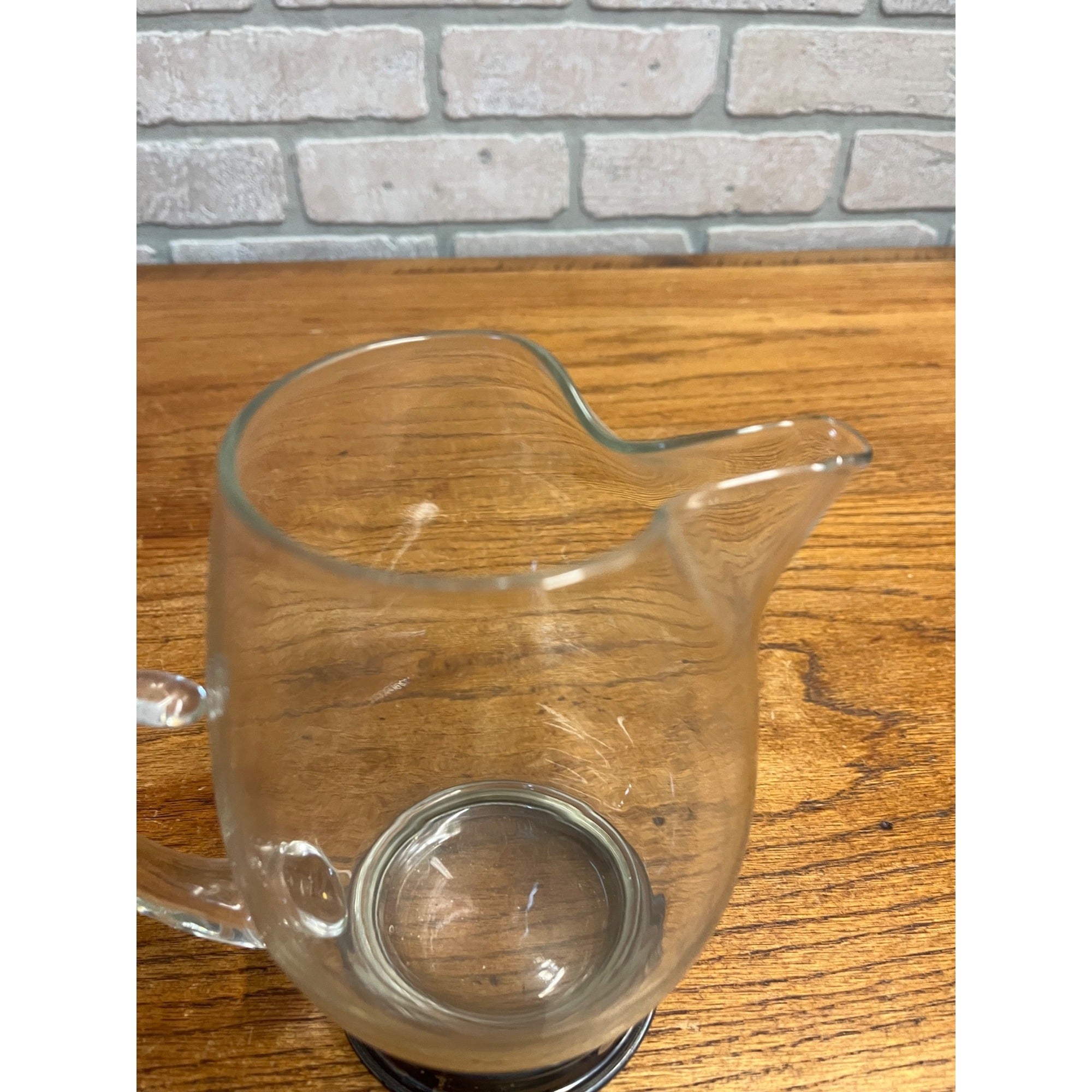 Vintage 1930s Wallace 925 Sterling Silver Base Glass Cocktail Pitcher U-15