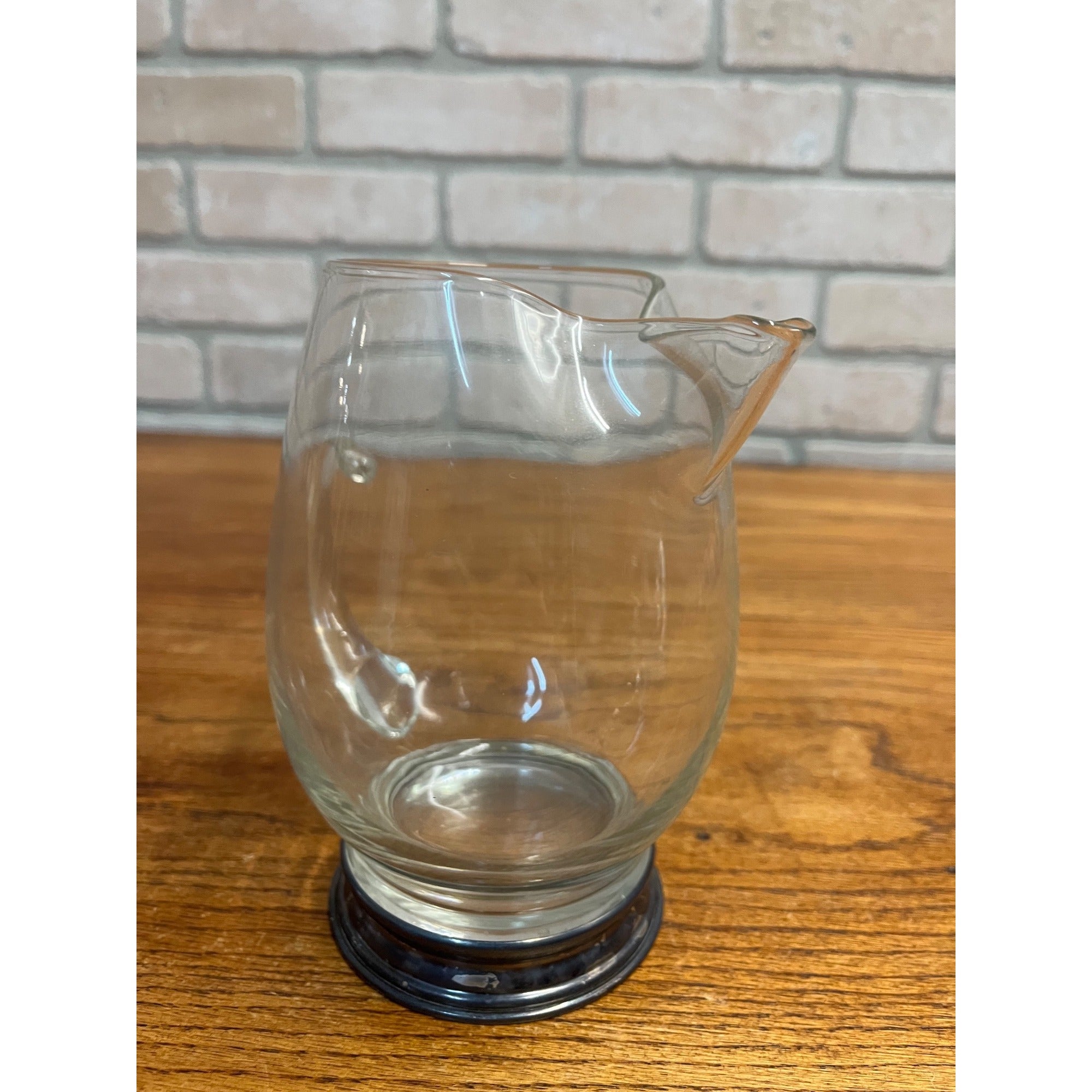 Vintage 1930s Wallace 925 Sterling Silver Base Glass Cocktail Pitcher U-15