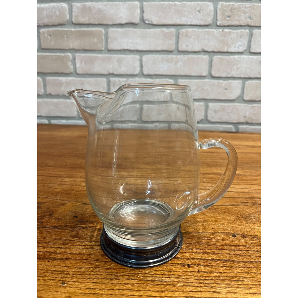 Vintage 1930s Wallace 925 Sterling Silver Base Glass Cocktail Pitcher U-15