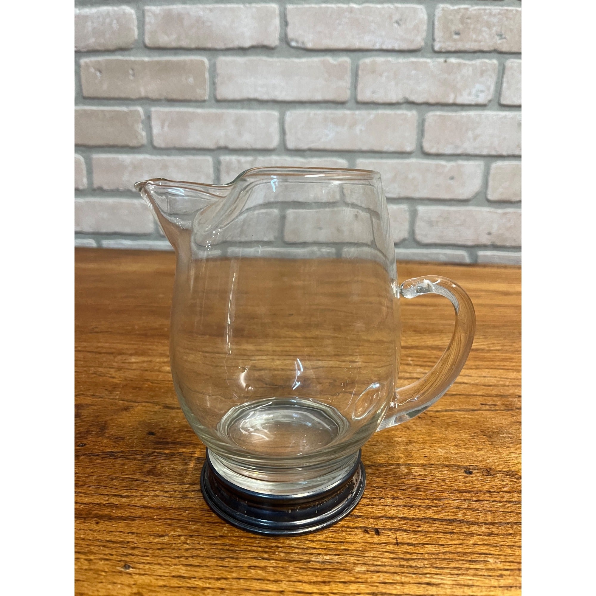 Vintage 1930s Wallace 925 Sterling Silver Base Glass Cocktail Pitcher U-15