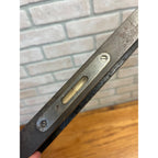 Vintage 24" L. S. Starrett Ornate Cast Iron Level Carpenter's Tool - As-Is
