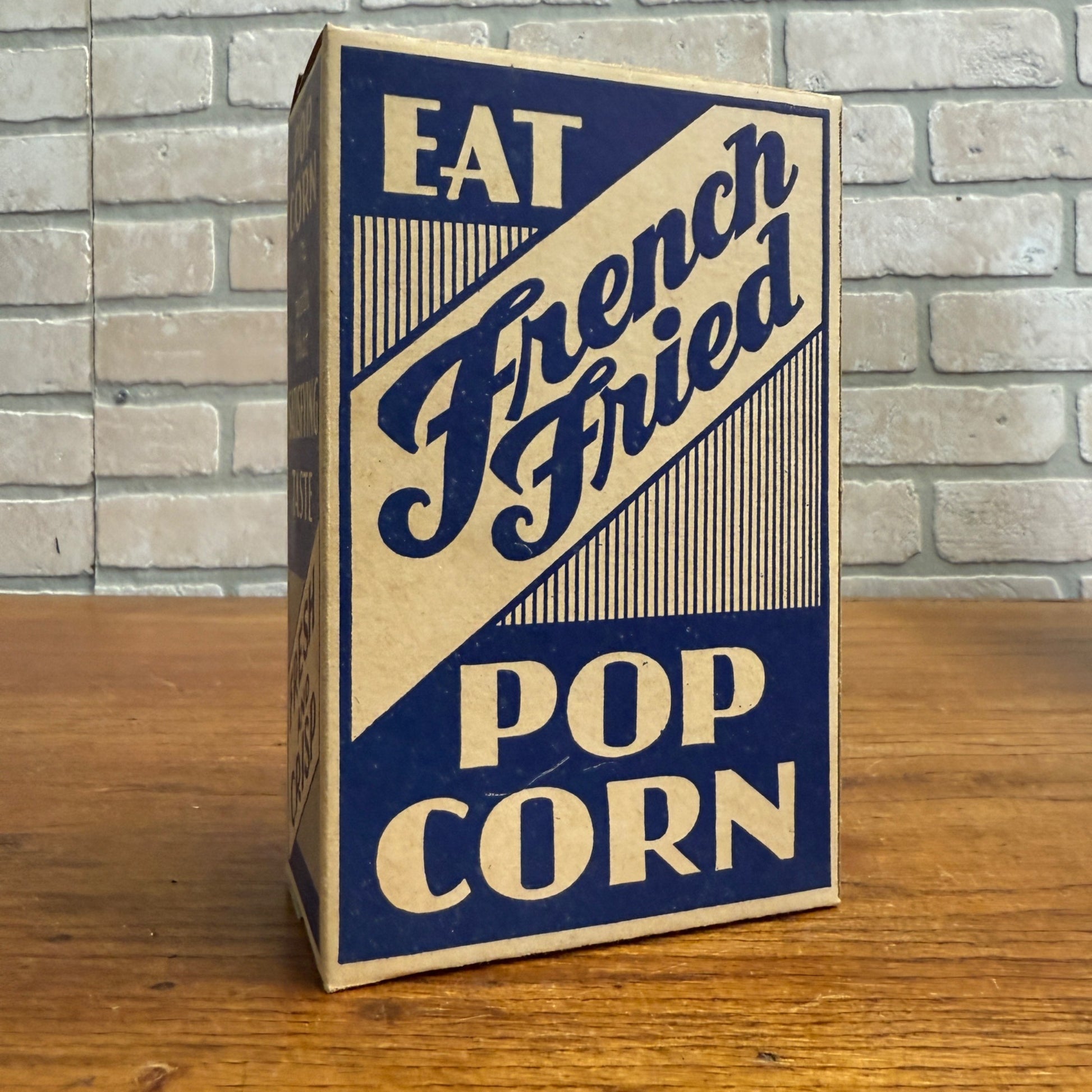 Vintage 1930 French Fried Popcorn Box Cardboard Movie Theater Box