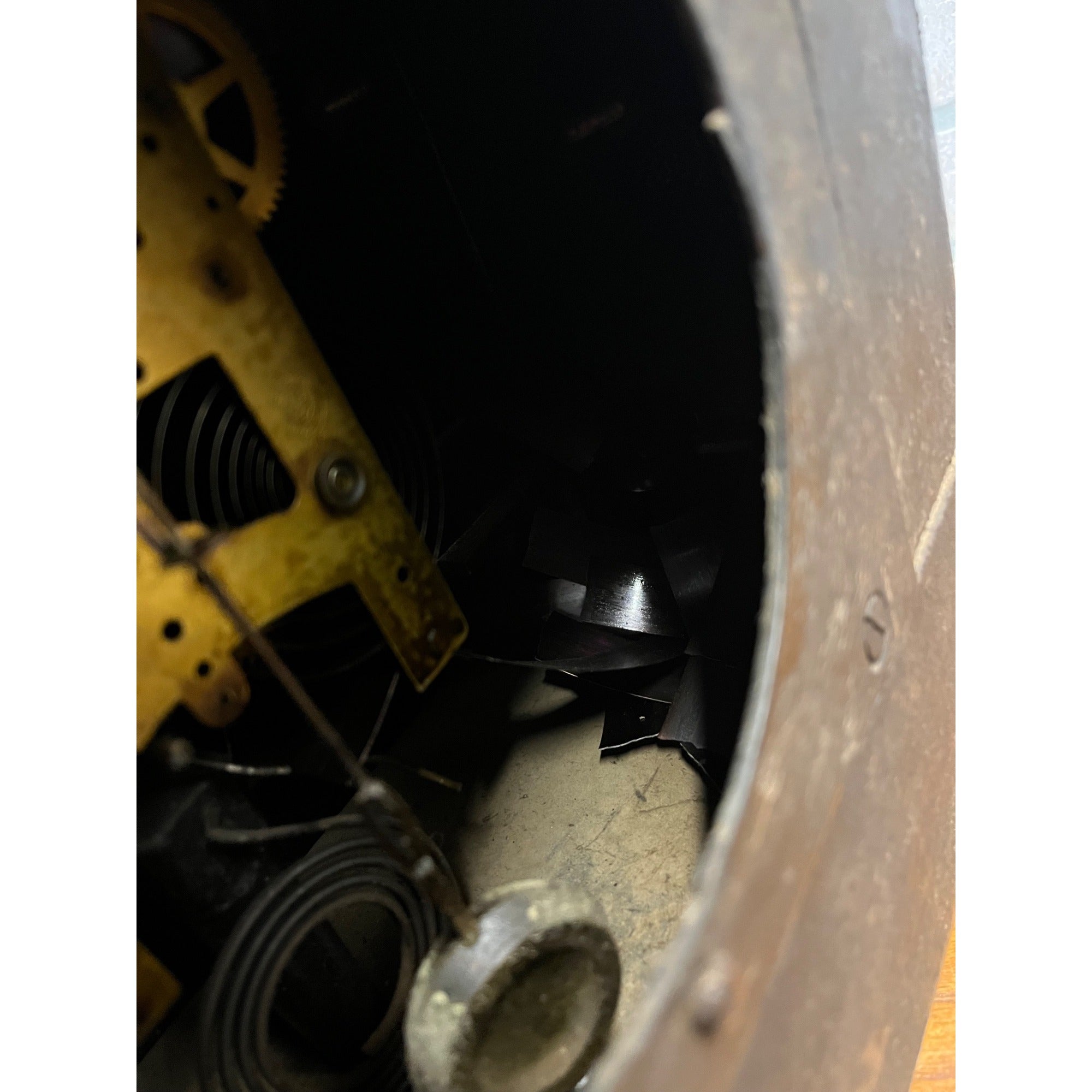 Antique c1890s New Haven Cast Iron Mantel Clock w/ Lions & Ladies - Part/Repair