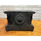 Antique c1890s New Haven Cast Iron Mantel Clock w/ Lions & Ladies - Part/Repair