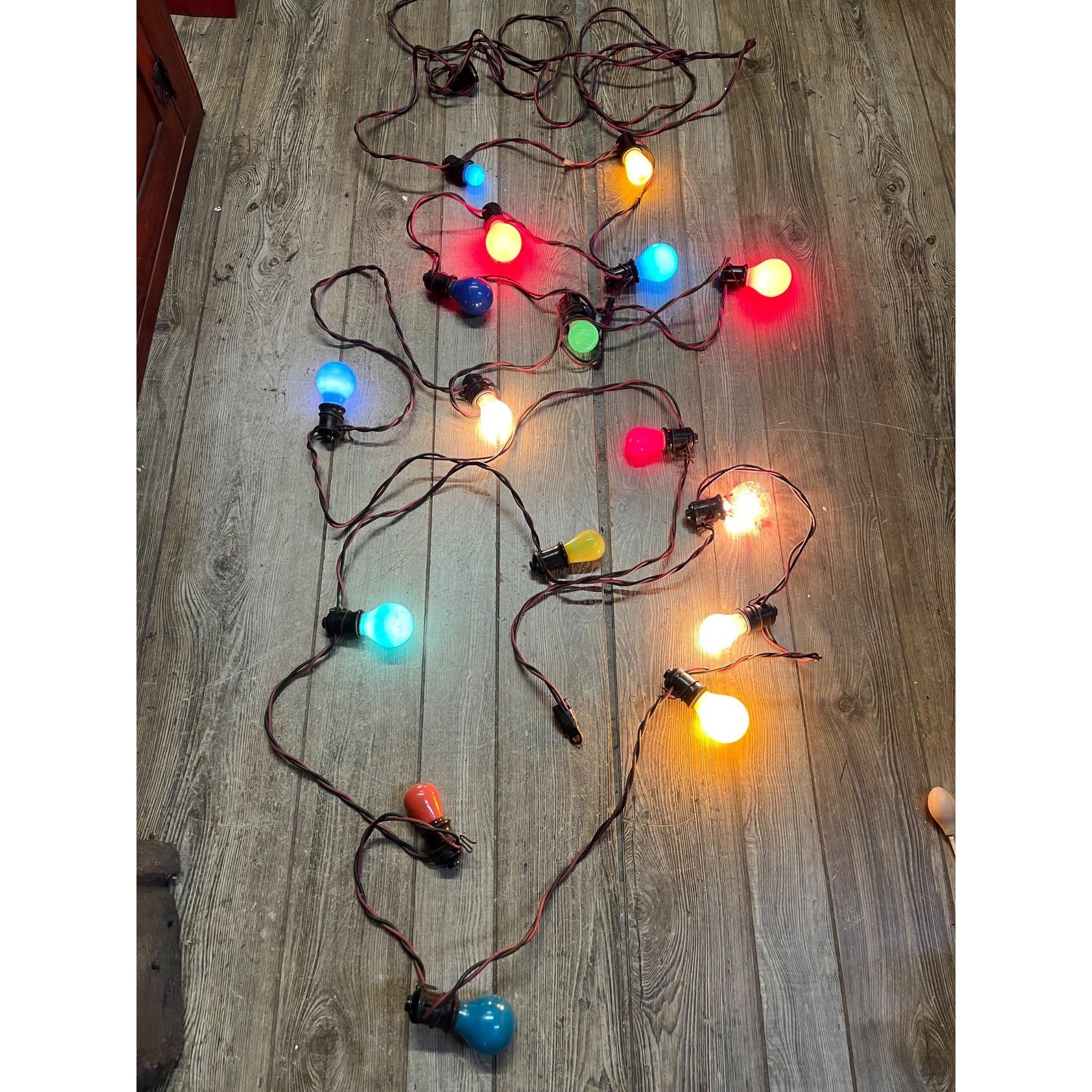 Vintage 1940s Amusement Carnival Marquee Lights Festoon 46ft Bakelite String