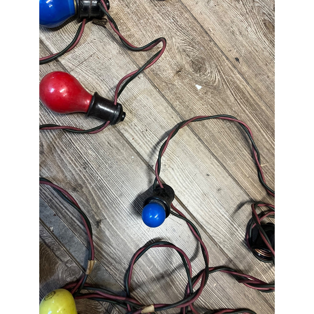 Vintage 1940s Amusement Carnival Marquee Lights Festoon 46ft Bakelite String