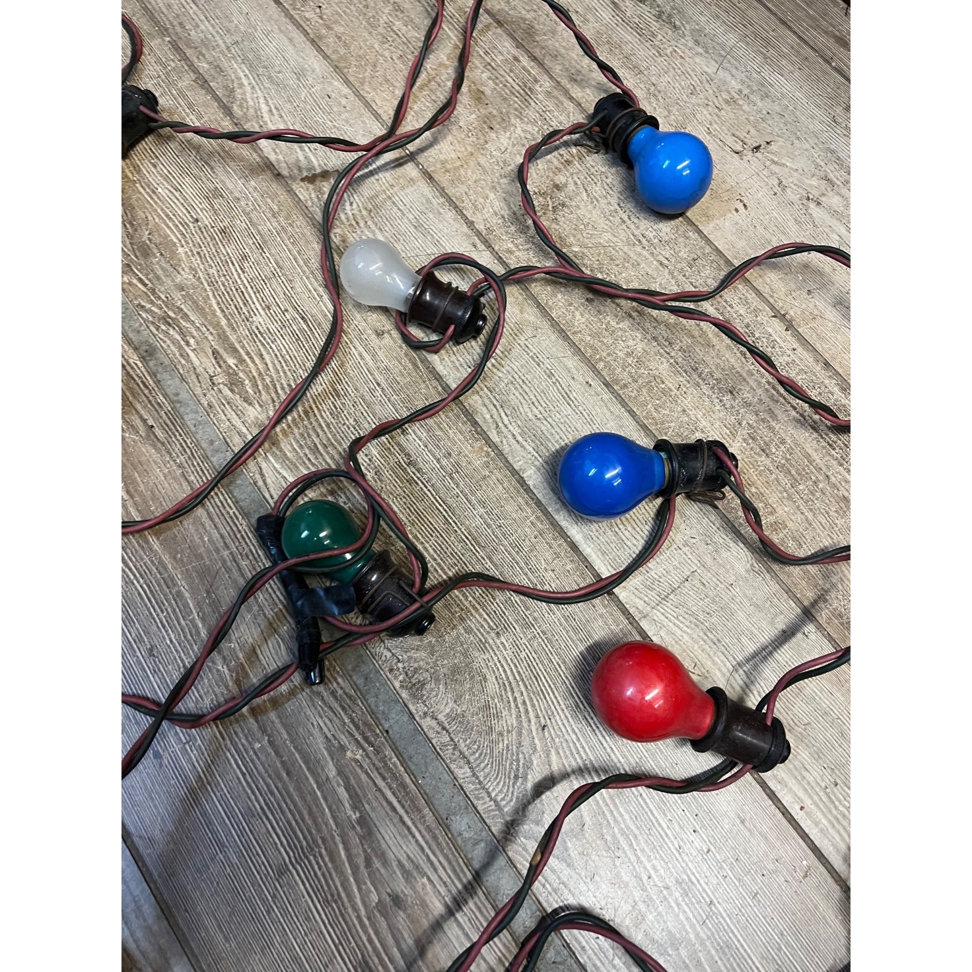 Vintage 1940s Amusement Carnival Marquee Lights Festoon 46ft Bakelite String