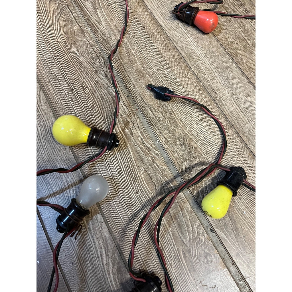Vintage 1940s Amusement Carnival Marquee Lights Festoon 46ft Bakelite String