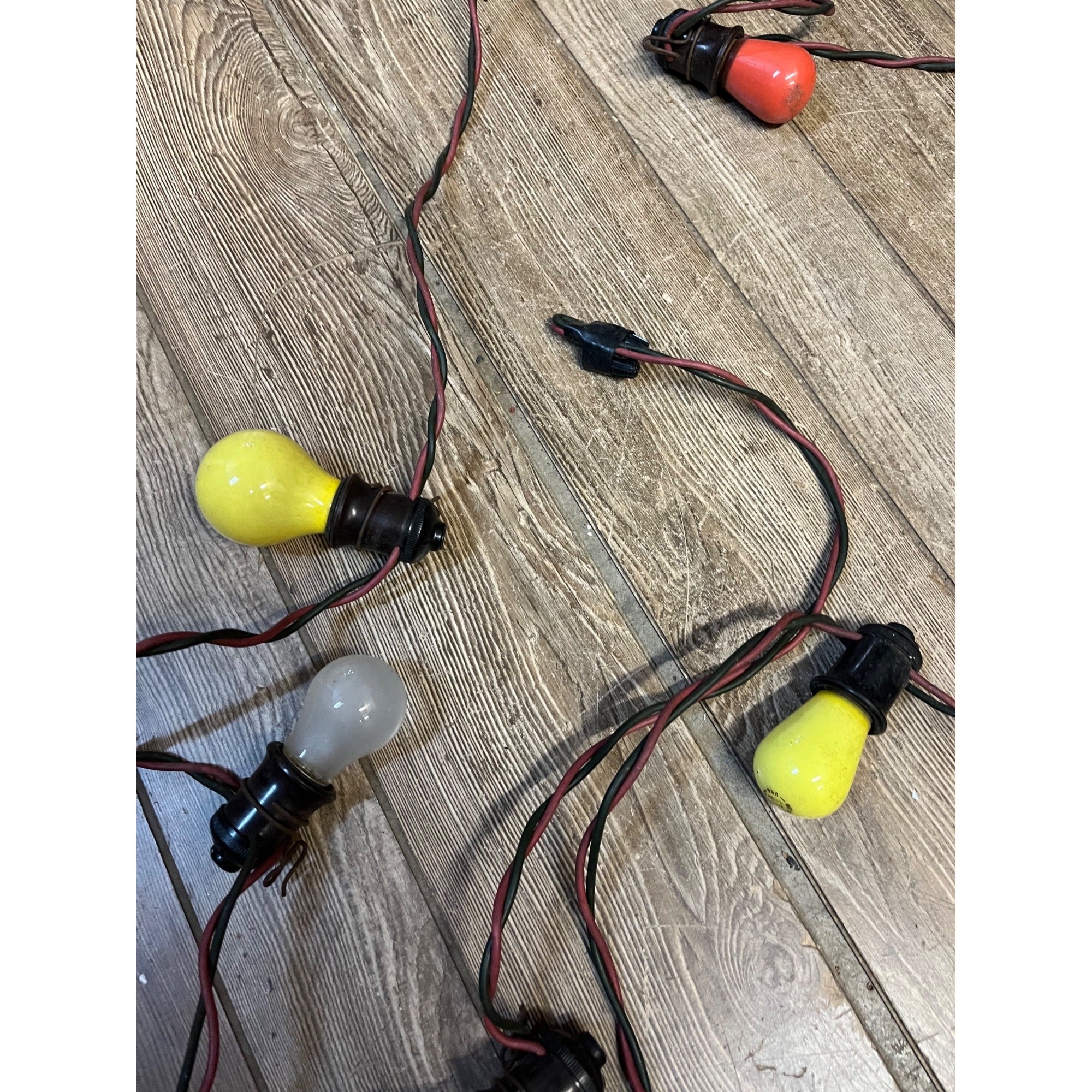 Vintage 1940s Amusement Carnival Marquee Lights Festoon 46ft Bakelite String