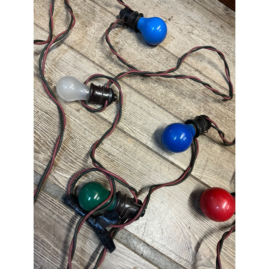 Vintage 1940s Amusement Carnival Marquee Lights Festoon 46ft Bakelite String