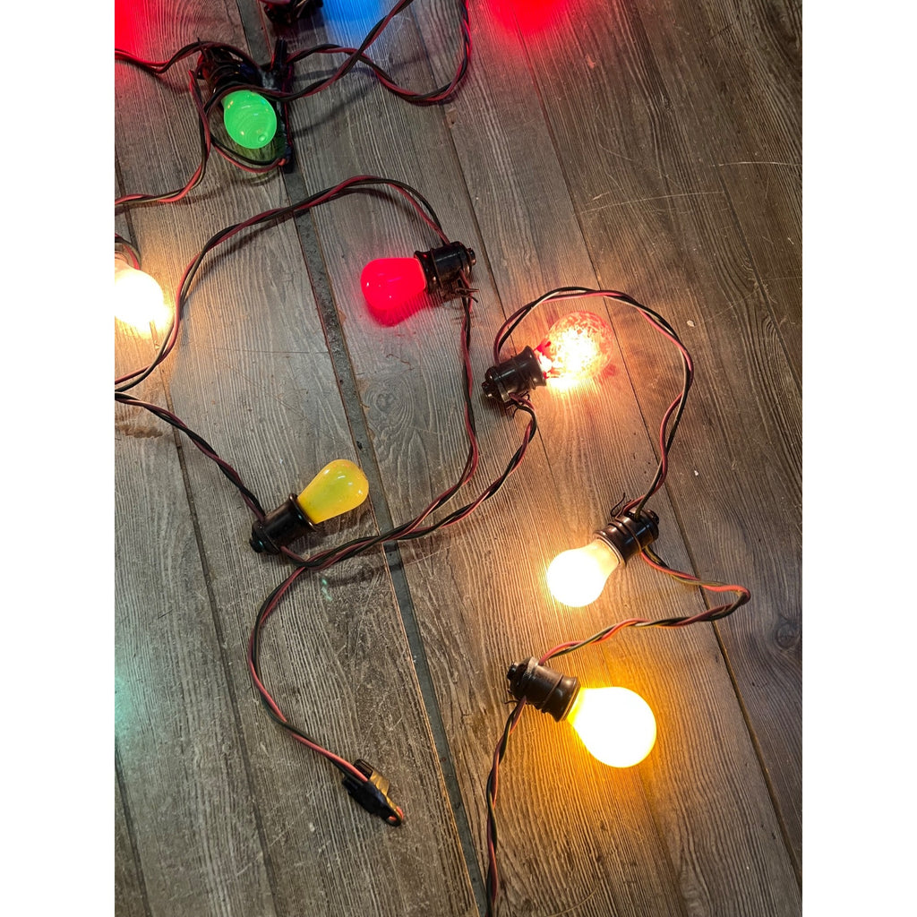 Vintage 1940s Amusement Carnival Marquee Lights Festoon 46ft Bakelite String